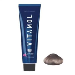 رنگ مو ویتامول Vitamol سری Smoky رنگ بلوند دودی متوسط شماره 7.1 حجم 120ml کد 3501