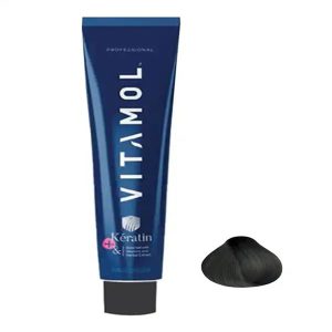 رنگ مو ویتامول Vitamol سری خاکستری رنگ قهوه ای خاکستری متوسط شماره 4.2 حجم 120ml کد 3510