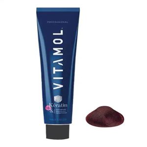 رنگ مو ویتامول Vitamol سری مسی رنگ بلوند مسی تیره شماره 6.4 حجم 120ml کد 3524