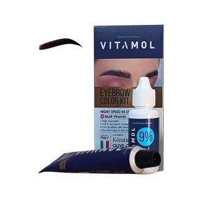 کیت رنگ ابرو ویتامول Vitamol مدل MB رنگ قهوه ای کد4009